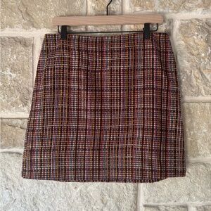 LOFT Red Brown Mini Pencil Skirt for Casual Wear